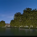 Aerial Planning of Waterfront Building Complex With Green Spaces and Recreational Areas