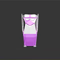 Futuristic Purple Geometric Car Model With Sleek Design And Shiny Reflection
