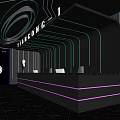 Modern KTV Interior Design With Neon Lights Bar Counter And Stylish Decor