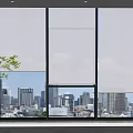 Modern roller shutter office roller shutter floor-to-ceiling window roller shutter roller shutter curtain 3d model