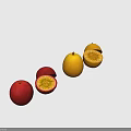 Fresh Whole and Halved Passion Fruits with Juicy Seeds and Ripe Mangoes on Dark Background