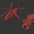 Modern Helicopter Sci-Fi Helicopter 3d model