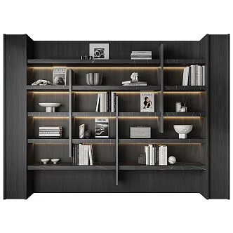 Modern bookcase 3d model