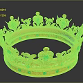 Ornate Golden Crown With Green Gemstones And Intricate Decorative Details