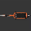 Orange Modern Two Seater Bicycle With Scooter Like Design And White Rims