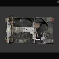 Detailed Military Tank Model With Camouflage Pattern Tracks Wheels And T3059 Number