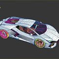 White Sports Car Featuring Red Interior Sleek Design Futuristic Styling And Alloy Wheels