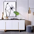 Modern Side Cabinet Side Cabinet Combination 3d model