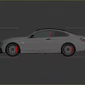Silver BMW Sports Coupe Featuring Black Roof Red Rims And Sleek Sporty Design