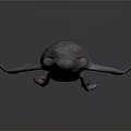 Mysterious Alien Like Animal with Pink Body Multiple Tentacles and Green Glowing Features