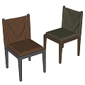 Modern Dining Chairs With Leather And Fabric Seats And Wooden Frames