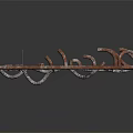 Orange And White Decorative Strips With Various Curved And Straight Shapes
