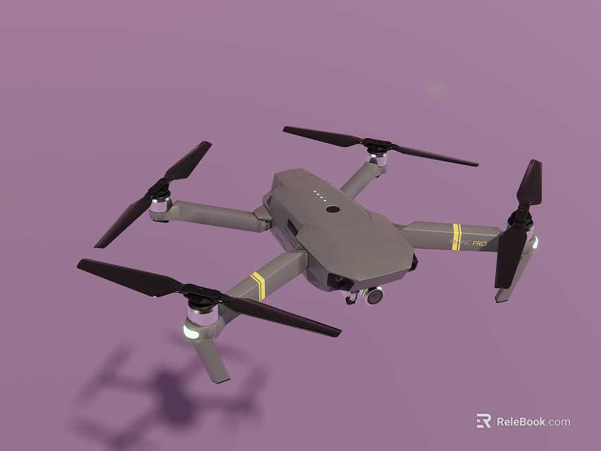 Gray Four Propeller Toy Drone As Exciting Kids Outdoor Play Equipment For Fun 3d model 