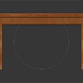 Wooden Dining Table With Red Brown Wood Grain Square Top And Four Legs