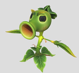 Plants vs Zombies Pea Shooter 3d model