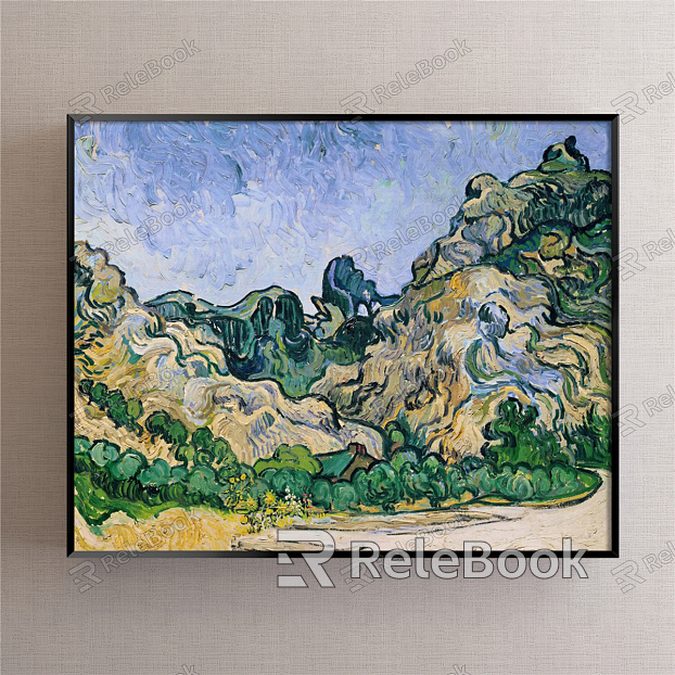 Modern Oil Painting Blue Living Room History Famous Painting Natural Landscape Decorative Painting model