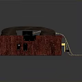 Vintage Weapon Red Wooden Box With Handle Mechanical Components And Circular Parts