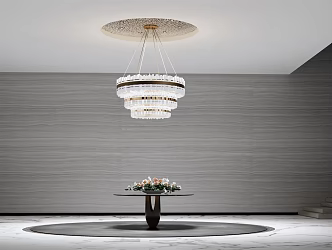 Light luxury chandelier crystal lamp lantern 3d model