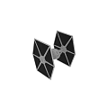 Star Wars TIE Fighter Model Featuring Spherical Cockpit Red Core And Black Wings