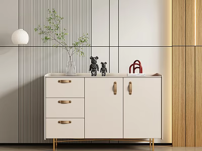 Light Luxury Sideboard 3d model Light Luxury Sideboard 3d model