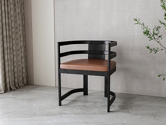 New Chinese style single chair 3d model