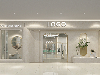 Light Luxury Clothing Store Clothing Store 3d model