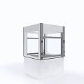 Laboratory Fume Hood With Transparent Glass Window And Cabinet Storage
