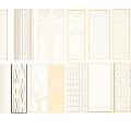 Stylish Room Dividers With Diverse Patterns And Modern Styles For Interior Decor 3d model