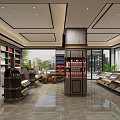 Modern Tobacco and Liquor Store Interior With Shelves Displayed Goods Spacious Layout and Bright Lighting