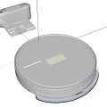 ILIFE White Robot Vacuum Cleaner With Circular Design And Smart Cleaning Features 3d model