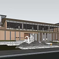 New Chinese Style Sales Office Building New Chinese Style Display Area Modern Style Sales Office Building 3d model