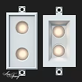 White Recessed Spotlights With Double Light Design For Modern Home Lighting