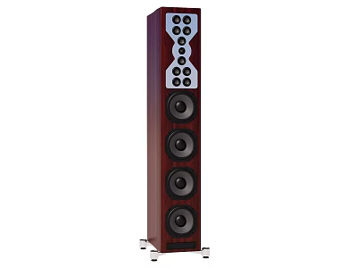 High Quality Floor Standing Speaker With Wooden Cabinet Multiple Drivers And Control Buttons 3d model