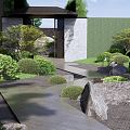 New Chinese style garden landscape demonstration area landscape residential area landscape outdoor pavilion rockery waterscape 3d model