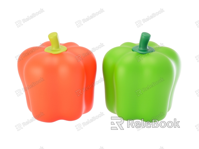 Cartoon chili vegetables model