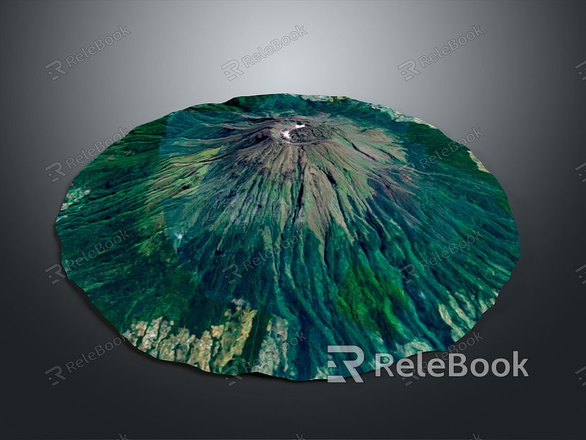 Volcanic Lava Lava Landform Lava Environment Ground Vein Volcanic Volcanic Island Terrain Mountain Landform model