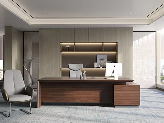 General Manager Office Desk Sofa 3d model