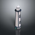 Decorative Lighthouse Model Furniture With White And Blue Exterior Design
