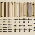 Assorted Modern Cabinet Handles In Different Styles And Metal Finishes