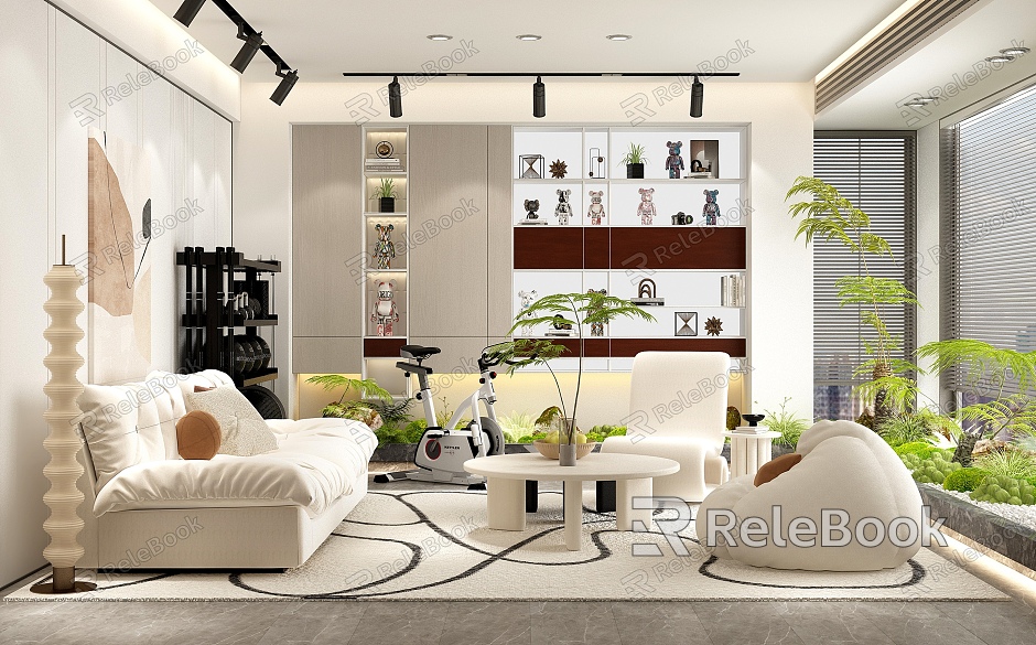 Modern Cream Style Casual Room Cream Casual Room model