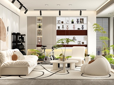 Modern Cream Style Casual Room Cream Casual Room model