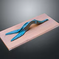 High Quality Blue Metal Hardware Tool Placed On Wooden Board For Workshop Use