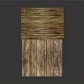 Rustic Wooden Storage Box With Plank Design And Natural Wood Texture