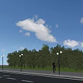 Neighborhood Welcome Sign at Community Entrance with Residential Buildings and Green Landscape