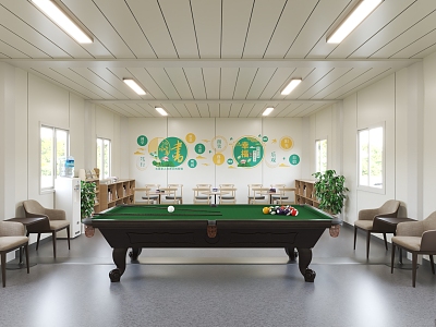 Modern staff billiard room model