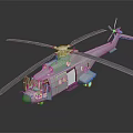Gray Helicopter 3D Model With Main Rotor Tail Rotor And Detailed Structure 3d model