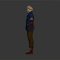 Everyday Casual Outfit With Denim Jacket Brown Pants Leather Gloves Boots And Goggles For Daily Use