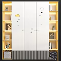 Modern Wardrobe Rack Lamp Book Rabbit Box 3d model