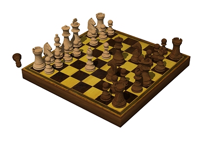 Modern Chess 3d model