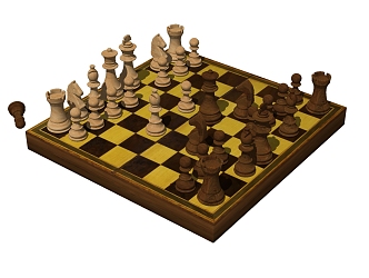 Modern Chess 3d model